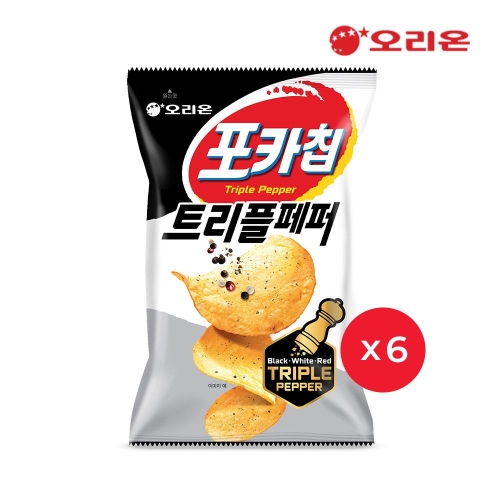 오리온 포카칩 트리플페퍼 60g (6개)