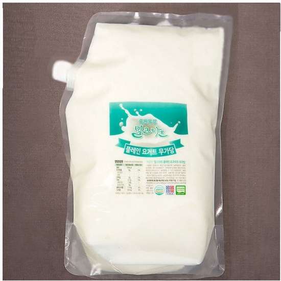 밀크아트 플레인 요거트 무가당 1L (2개)_이미지