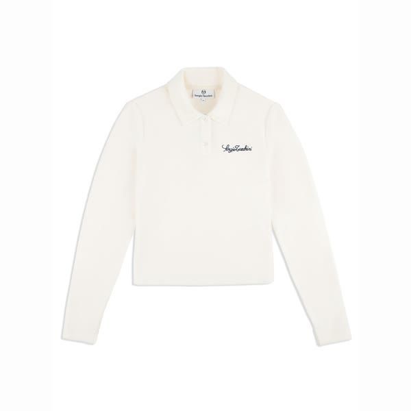 VENETO VELOUR LONG SLEEVE POLO CELESTIAL 베네토 벨벳 롱슬리브 폴로 STF24W51008