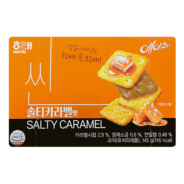 해태제과 에이스 씬 솔티카라멜맛 145g