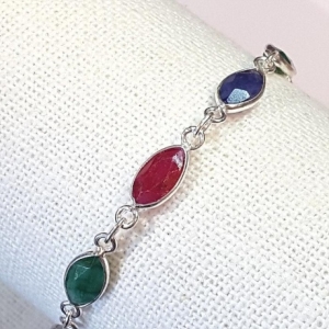 루비에메랄드사파이어 원석 팔찌240605-26