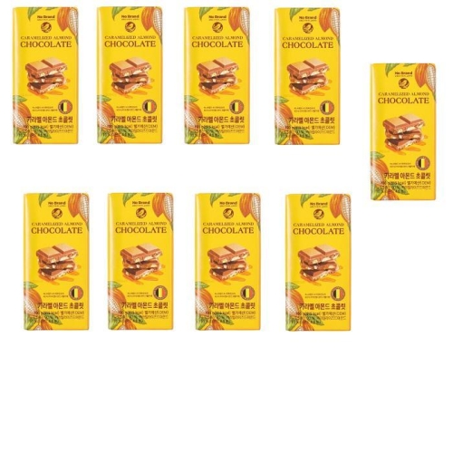 이마트 노브랜드 카라멜 아몬드초콜릿 100g (9개)_이미지