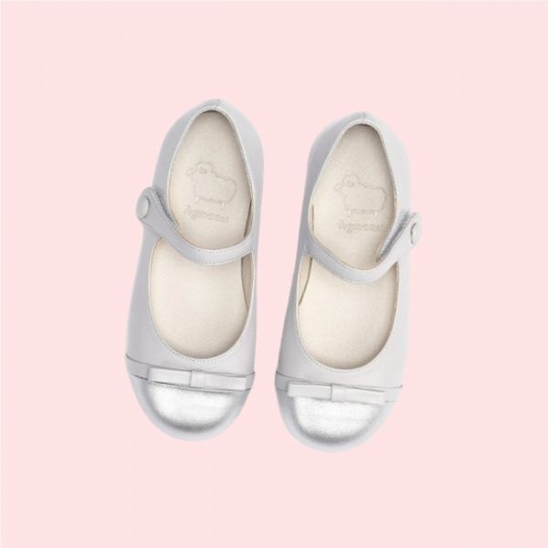 앙뉴 로즈메리 실버 리본 메리제인 플랫 (4398945)_이미지