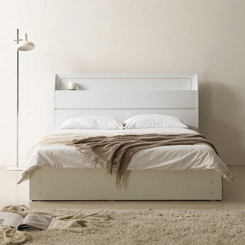 BIF보루네오 호텔라인 KC816 서랍 LED침대 SS (2단본넬)_이미지