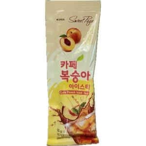꽃샘식품 꽃샘 카페 복숭아 아이스티시럽 아샷추 카페 복숭아 아이스티 사무실 탕비실 시럽 간편하게 복숭 50g (5개)