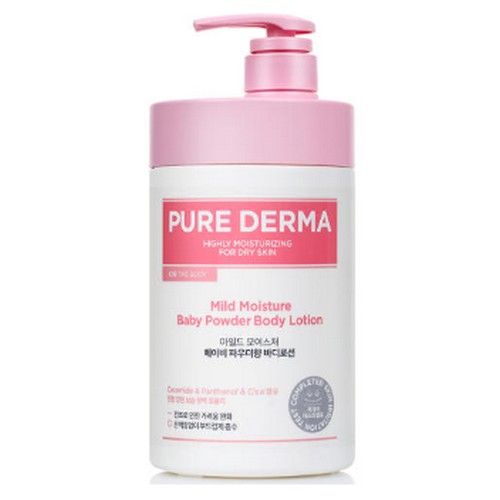 온더바디 퓨어 더마 마일드 모이스처 바디로션 베이비파우더향 400ml (2개)_이미지