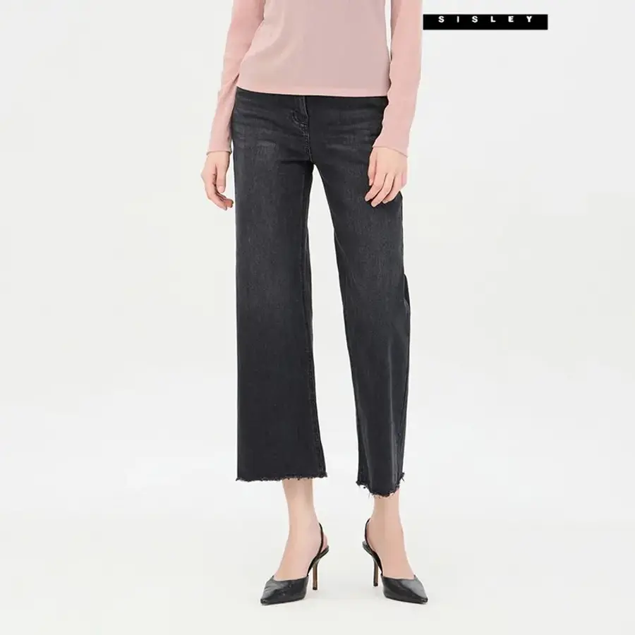 SISLEY 패플 워싱 와이드 데님 팬츠_SADP02441