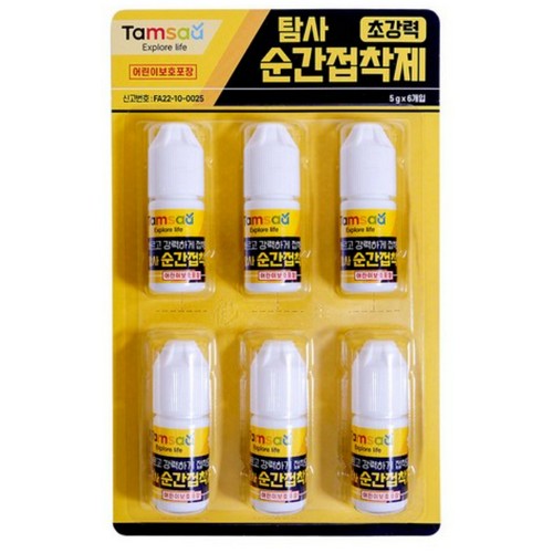 쿠팡 탐사 순간접착제 5g x 6개 (1개)_이미지