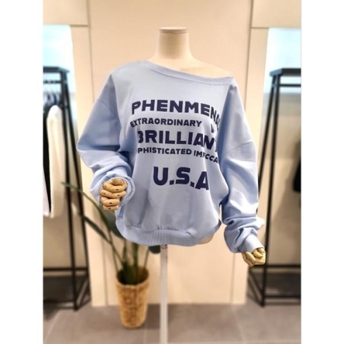 미스칸트 KKTSQ303SB 보트넥 오프숄더 맨투맨 블루_이미지