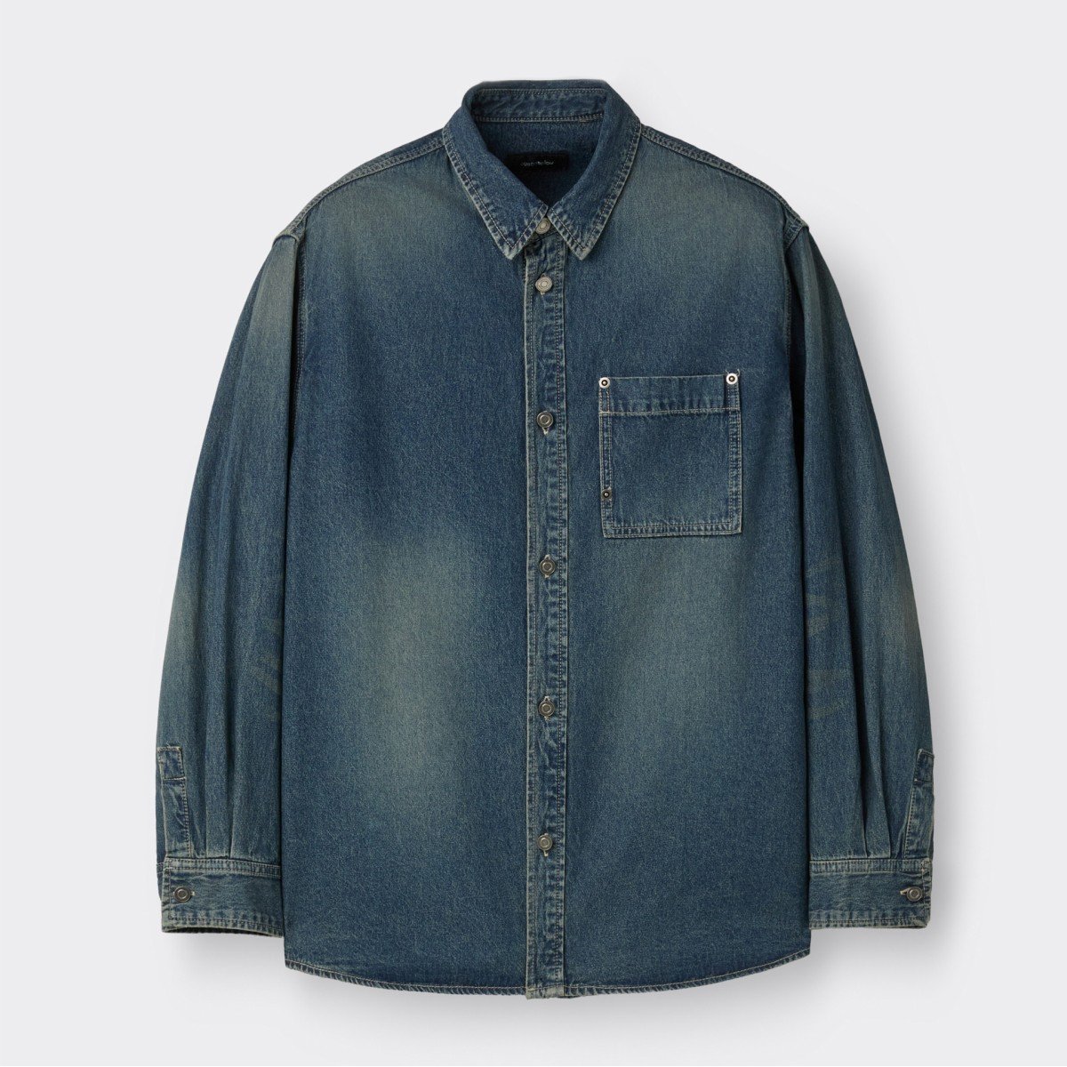 Blue Regular Fit Pocket Detail Denim Shirt CWSAM26223BUX