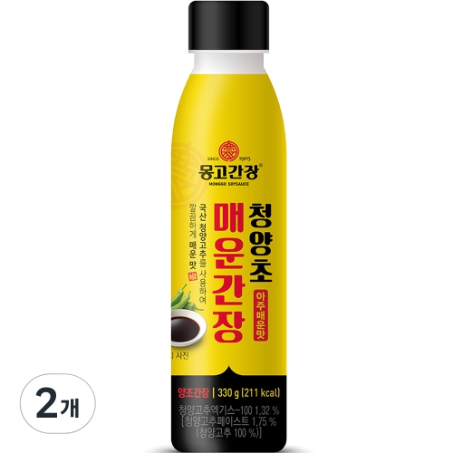  몽고식품 청양초 매운간장 아주매운맛 330g [2개]