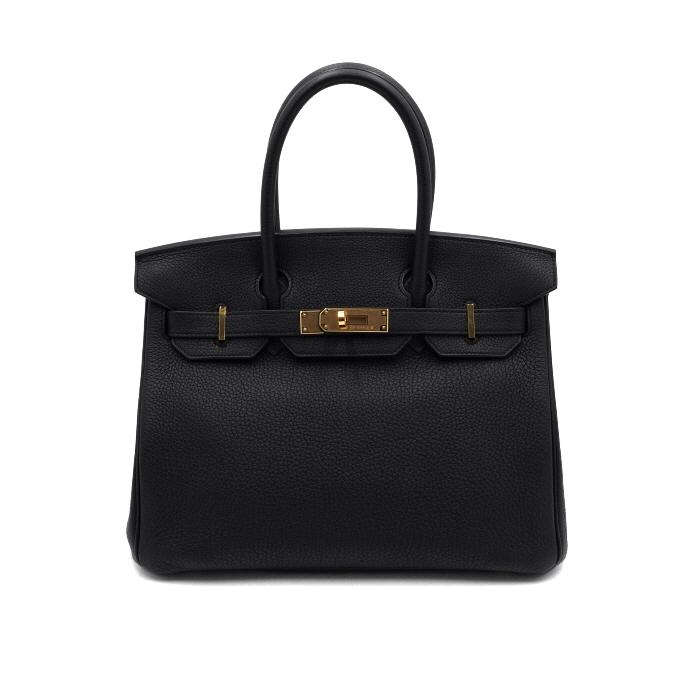 에르메스 블랙 토고 금장 하드웨어 벌킨 30 여성 토트백aa60671