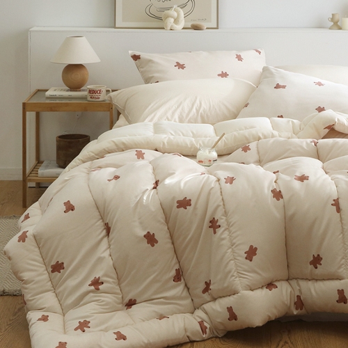 플로라 코지베어 먼지없는 차렵이불 패드세트