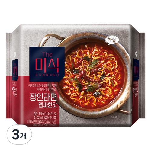하림 더미식 장인라면 맵싸한맛 135g (12개)_이미지