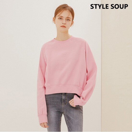  숲(SOUP) 내핑 베이직 크롭 스웨트셔츠 SZBLTE3
