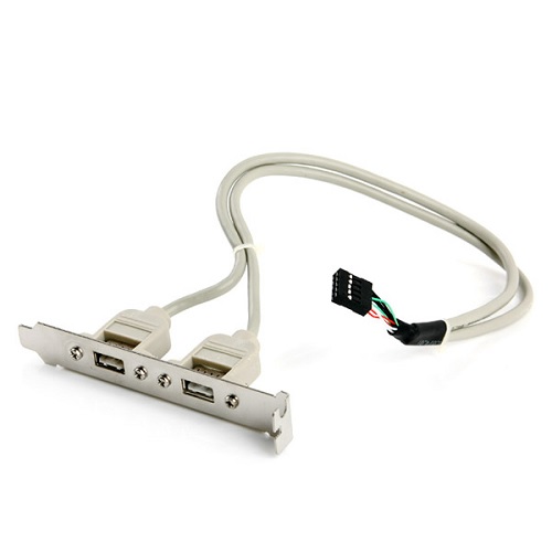 USB 2.0 2포트 일체형 하우징 브라켓 (U3342)