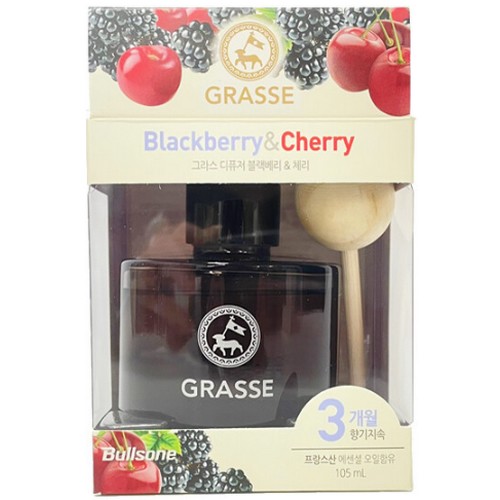 불스원 그라스 디퓨저 방향제 블랙베리체리향 105ml
