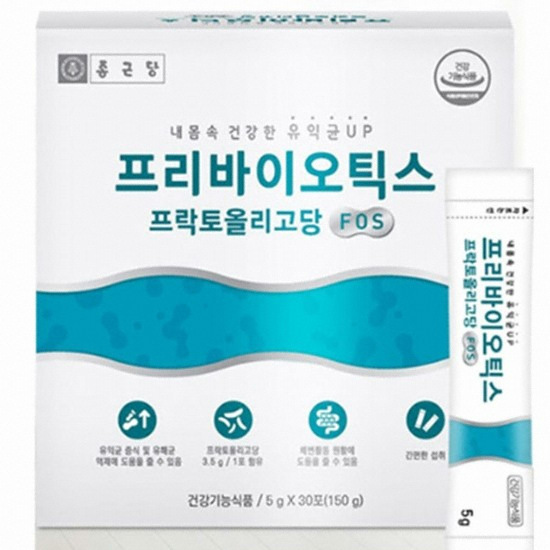 종근당건강 프리바이오틱스 프락토올리고당 FOS 5g 30포 (9개)