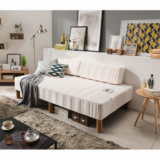 삼익가구 레이 일체형 독립스프링 패브릭 소파+쿠션2개 2인용_이미지