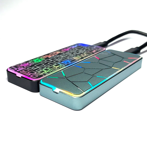 PNC PARTNER  EVEREST GLASS RGB M.2 외장케이스 (SSD미포함)_이미지