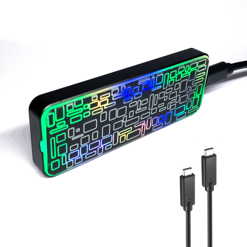 PNC PARTNER  EVEREST GLASS RGB M.2 외장케이스 (SSD미포함)_이미지