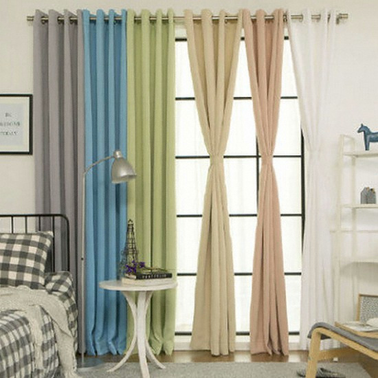 까르데코 피핀솔리드 긴창 암막커튼