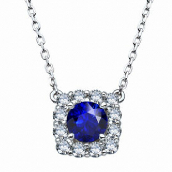 트리샤 18K 나리3 사파이어 목걸이_이미지