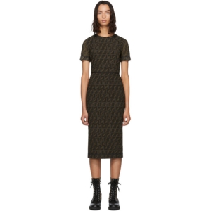  펜디 Brown Mesh Forever Fendi Dress