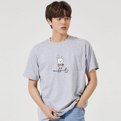 키밍 12간지 토끼띠 RABBIT 그래픽 캐쥬얼 반팔티 W7E20FC_이미지
