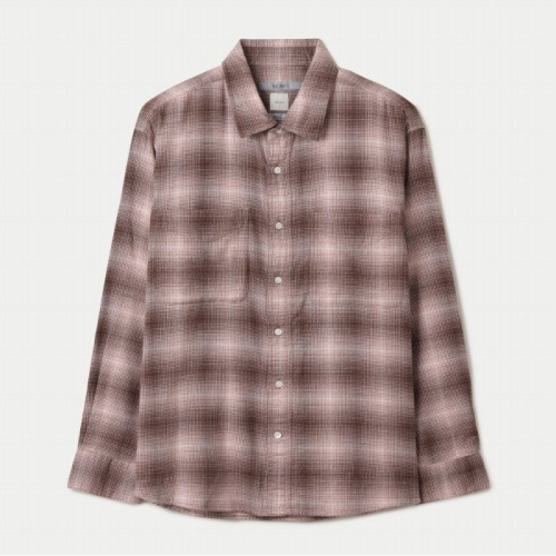 시리즈 CANCLINI 옴브레 체크 릴렉스 셔츠 SASFW25561PIX