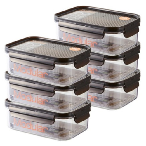 락앤락 비스프리 모듈러 직사각 910ml (6개)_이미지