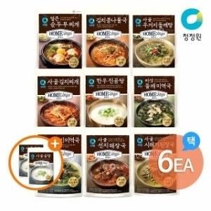 호밍스 국찌개9종 미역 된장 김치 곰탕 택 x6개 골라담기 +사골곰탕2개