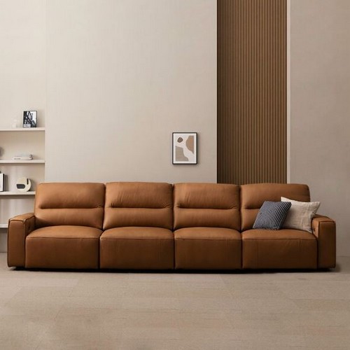 헤르짐머 메이븐 슬라이드 모션 천연가죽 소파 6인용