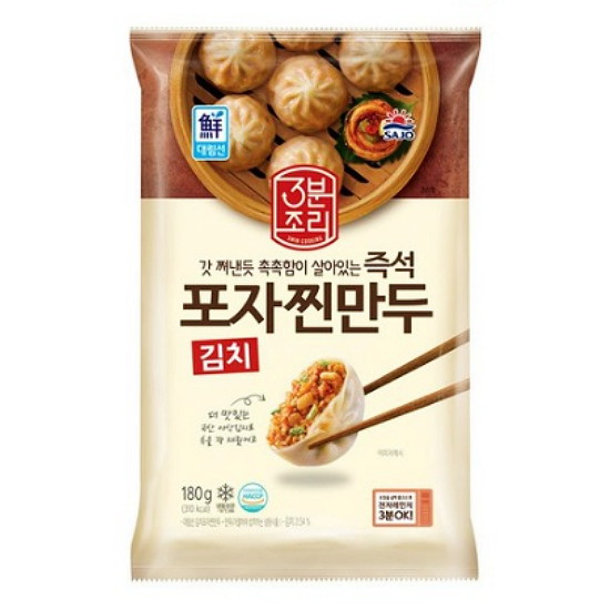 사조대림 대림선 3분조리 즉석 포자 찐만두 김치 180g (1개)_이미지