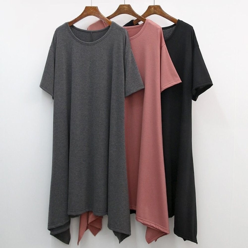 아이우먼 빅사이즈롱티 G917L505 스판라운드훌롱반팔티 EM