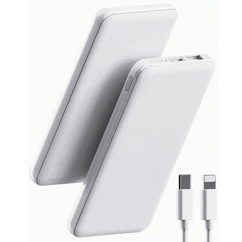 어반위즈 듀얼케이블 슬림 보조배터리 UW-PE5000-1 5000mAh_이미지