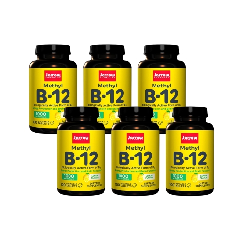 자로우포뮬러스 메틸 B-12 레몬 1000mg 츄어블 100캡슐 (6개)_이미지