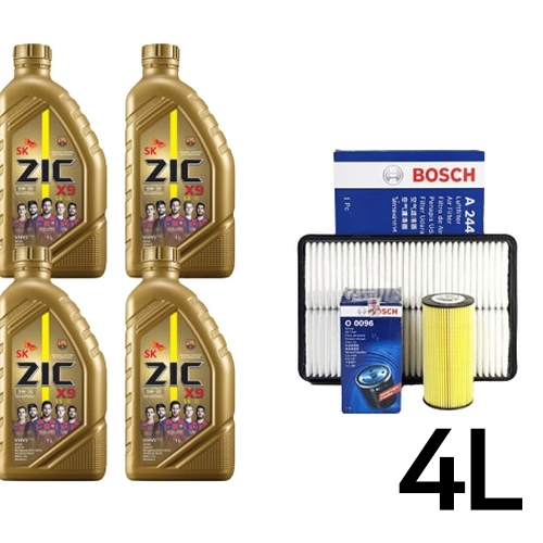 SK엔무브 지크 X9 LS 5W30 4L + 보쉬필터 SM6 가솔린_이미지
