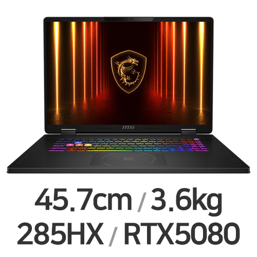 MSI 크로스헤어 18 HX AI A2XWFKG-U9 QHD+ WIN11 32GB램 (SSD 512GB)_이미지