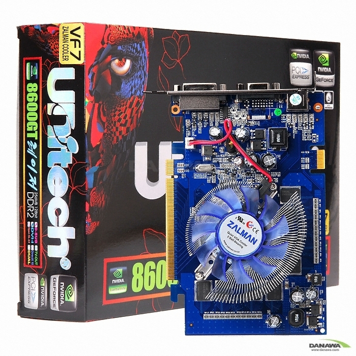 유니텍전자 지포스 8600GT 레이저 D2 256MB 잘만