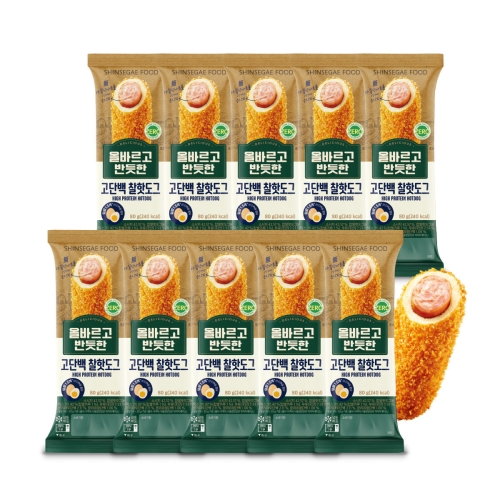 올반  올바르고 반듯한 고단백 찰핫도그 80g