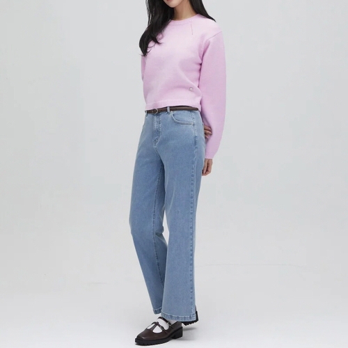 플라스틱아일랜드 여성 릴렉스 레귤러핏 데님 팬츠 PS7DP201_이미지