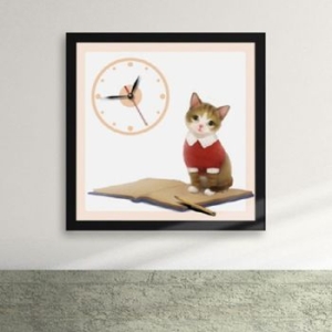 ix080-귀여운 고양이02 액자시계