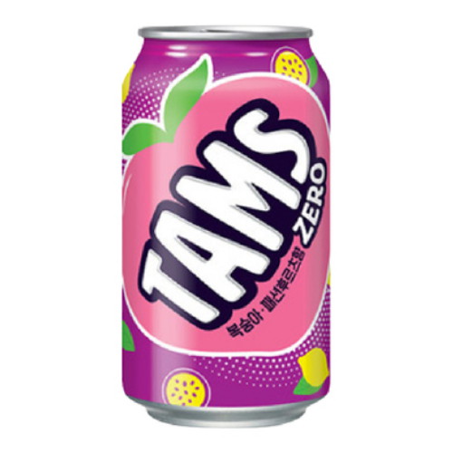 탐스 제로 복숭아 패션후르츠향 355ml