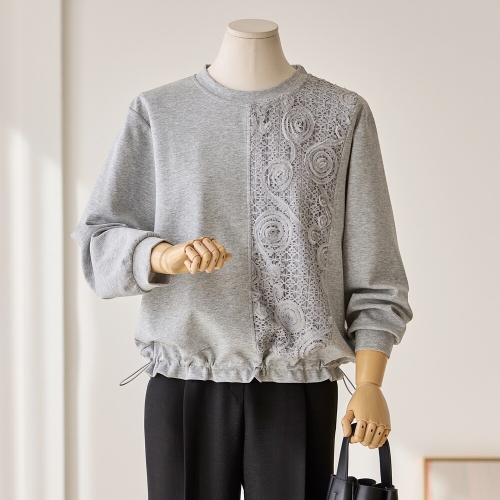 커스텀에이블 플라워 레이스 포인트 맨투맨_T2602TS012A_이미지