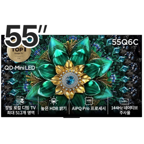 TCL 55Q6C (무타공 벽걸이)