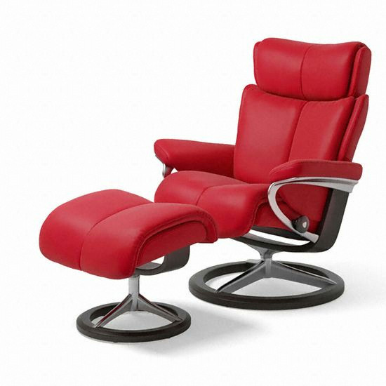 스트레스리스 매직 시그니쳐 팔로마 천연가죽 리클라이너 1인용 (스툴포함)_이미지