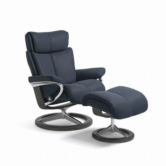 스트레스리스 매직 시그니쳐 팔로마 천연가죽 리클라이너 1인용 (스툴포함)_이미지