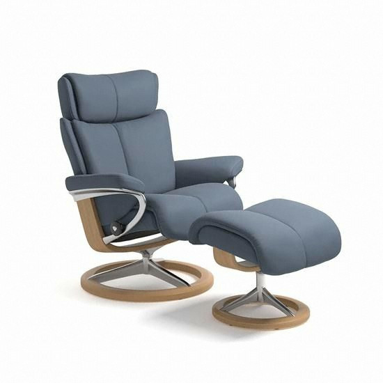 스트레스리스 매직 시그니쳐 팔로마 천연가죽 리클라이너 1인용 (스툴포함)_이미지