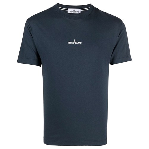 스톤아일랜드 코튼 저지 트리크로미아 쓰리 프린트 반팔 티셔츠 76152NS94 (V0027, 다크 블루)